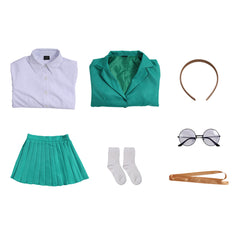 Magic Knight Rayearth (2026) Fuu Hououji Green School Uniform Set Outfits Cosplay Costume 