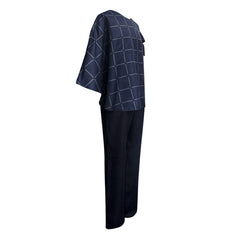 Mahito Blue Black Shirt Trousers Set Outfits Cosplay Costume Halloween Suit