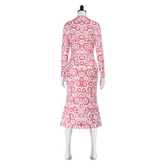 Mars Attacks Martian Girl White Red Dress Outfits Cosplay Costume 