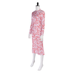 Mars Attacks Martian Girl White Red Dress Outfits Cosplay Costume 