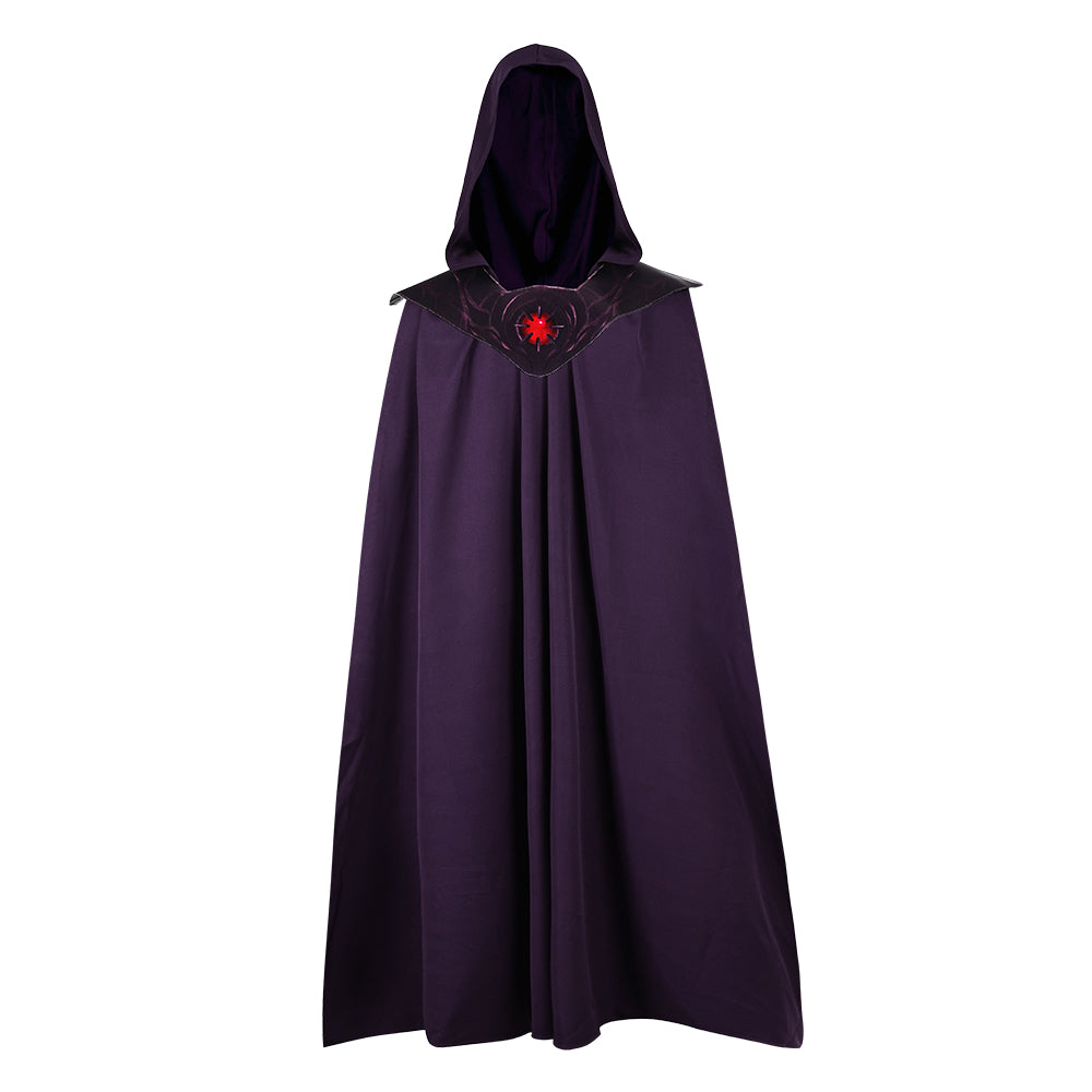 Masters Of The Universe (2026) Skeletor Purple Hooded Cloak Halloween Cosplay Costume 