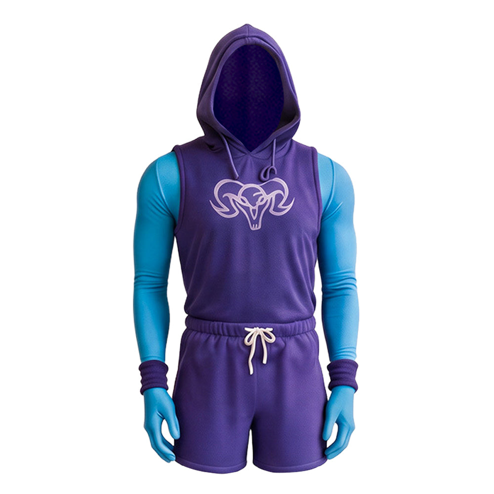 Masters Of The Universe (2026) Skeletor Purple Hoodie Shorts Set Outfits Cosplay Costume