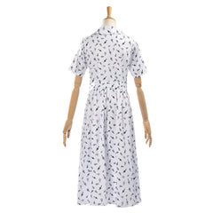Matilda 2022 Miss Honey Pink Cardigan White Dress Set Outfits Cosplay Costume