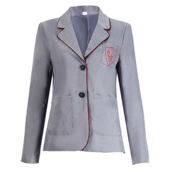 Matilda The Musical School Uniform Gray Jacket Outfits Halloween Cosplay Costume