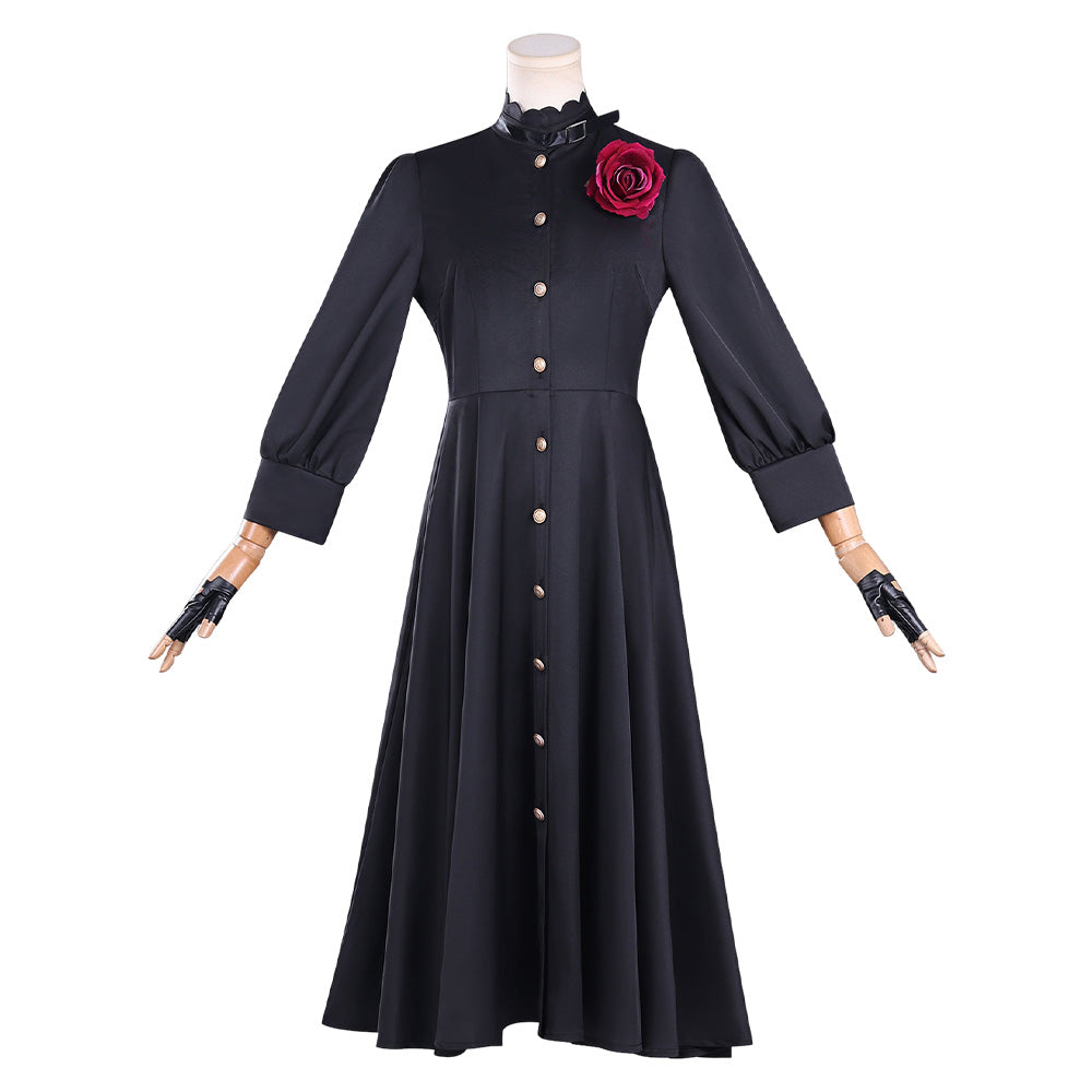 May I Ask For One Final Thing (2025) Scarlet Black Dress Set Outfits Cosplay Costume 