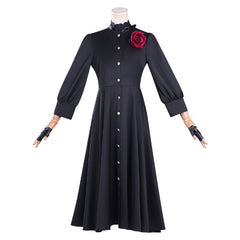 May I Ask For One Final Thing (2025) Scarlet Black Dress Set Outfits Cosplay Costume 