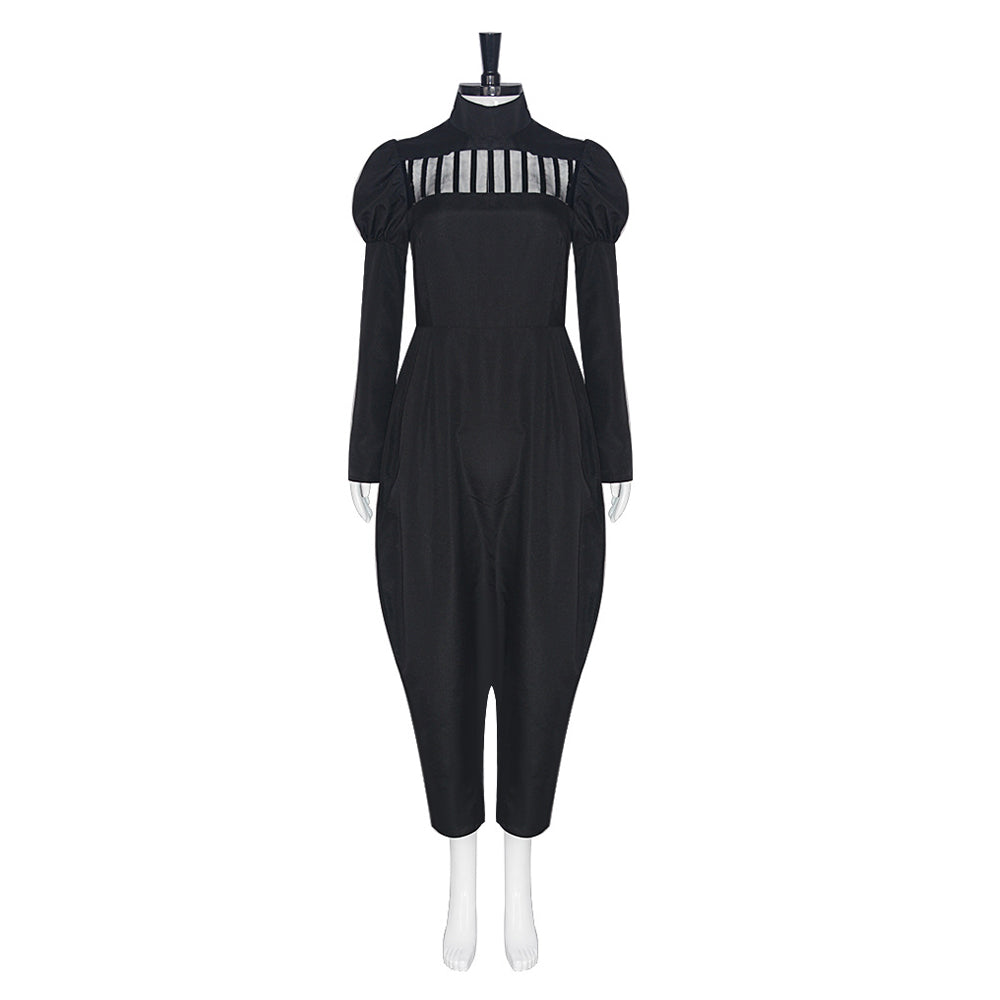 Mei Mei Black Chest Striped Jumpsuit Outfits Cosplay Costume Halloween Suit