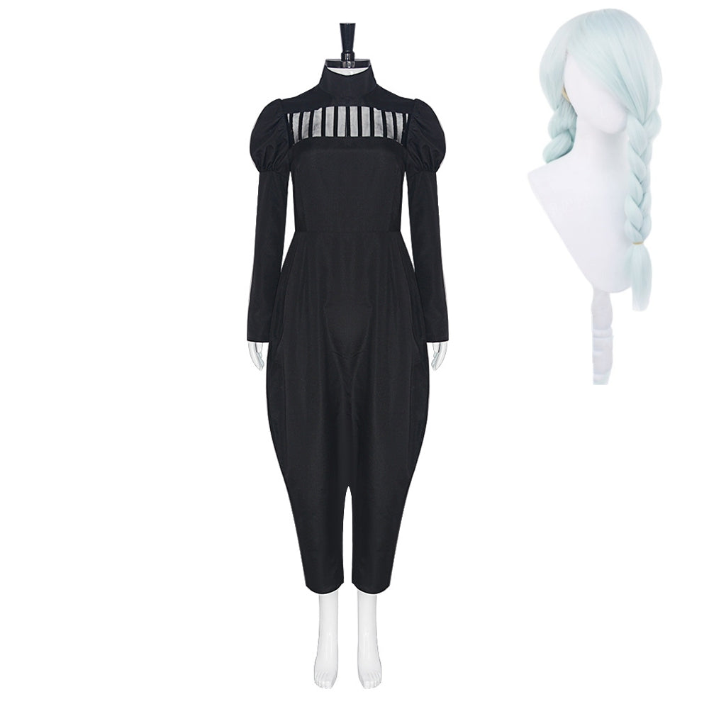 Mei Mei Black Chest Striped Jumpsuit Outfits Cosplay Costume Halloween Suit
