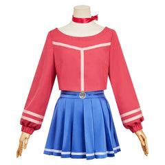 MiSide (2024) Mita Red Top Blue Skirt Set Outfits Cosplay Costume