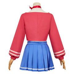 MiSide (2024) Mita Red Top Blue Skirt Set Outfits Cosplay Costume