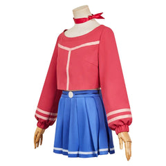 MiSide (2024) Mita Red Top Blue Skirt Set Outfits Cosplay Costume