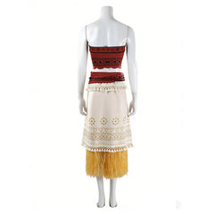 Moana (2026) Moana Red Top White Skirt Set Outfits Cosplay Costume 