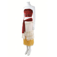 Moana (2026) Moana Red Top White Skirt Set Outfits Cosplay Costume 