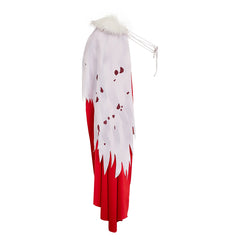 Monster Hunter Wilds (2025) Lala Barina White Red Cloak  Side Cape Outfits Cosplay Costume