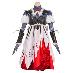 Monster Hunter Wilds (2025) Lala Barina White Red Dress Set Outfits Cosplay Costume