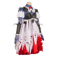 Monster Hunter Wilds (2025) Lala Barina White Red Dress Set Outfits Cosplay Costume