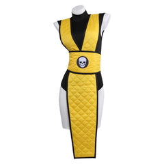 Mortal Kombat Scorpion Women Bodysuit Set Outfits Cosplay Costume 