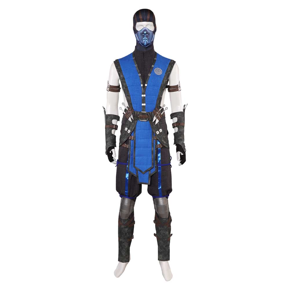 Mortal Kombat X  MKX Sub-Zero Blue Set Outfits Cosplay Costume 
