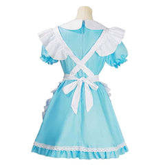 Movie Alice in Wonderland Alice Blue Lolita Dress Outfits Cosplay Costume Halloween Carnival Suit