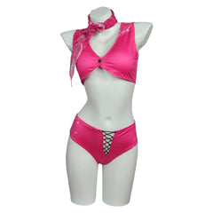 Movie Barbie 2023 Barbie Pink Bikini Swimsuit Outfits Cosplay Costume Halloween Carnival Suit