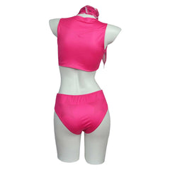 Movie Barbie 2023 Barbie Pink Bikini Swimsuit Outfits Cosplay Costume Halloween Carnival Suit