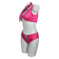 Movie Barbie 2023 Barbie Pink Bikini Swimsuit Outfits Cosplay Costume Halloween Carnival Suit