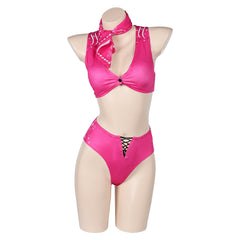 Movie Barbie 2023 Barbie Pink Swimsuit Outfits Cosplay Costume Halloween Carnival Suit