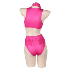 Movie Barbie 2023 Barbie Pink Swimsuit Outfits Cosplay Costume Halloween Carnival Suit
