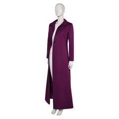 Movie Beetlejuice 2 (2024) Astrid Deetz Purple Cloak Outfits Cosplay Costume Halloween Carnival Suit