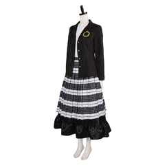 Movie Beetlejuice 2 (2024) Lydia Black Cube Skirt Outfits Cosplay Costume Halloween Carnival Suit 