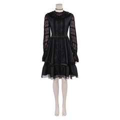 Movie Beetlejuice 2 (2024) Lydia Deetz Musical Black Dress Outfits Cosplay Costume Halloween Carnival Suit 