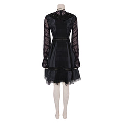 Movie Beetlejuice 2 (2024) Lydia Deetz Musical Black Dress Outfits Cosplay Costume Halloween Carnival Suit 