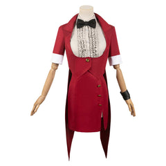 Movie Beetlejuice (2024) Beetlejuice Red Tuxedo​ Horror Outfits Cosplay Costume Halloween Carnival Suit 