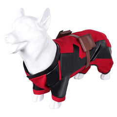 Movie Deadpool & Wolverine (2024) Deadpool Pet Dogs Red Outfits Cosplay Costume Halloween Carnival Suit 