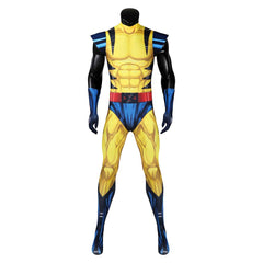 Movie Deadpool & Wolverine (2024) James Howlett Logan​ Yellow Jumpsuit Outfits Cosplay Costume Halloween Carnival Suit