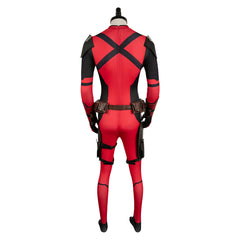 Movie Deadpool & Wolverine (2024) Wade Wilson Red Jumpsuit Outfits Cosplay Costume Halloween Carnival Suit 