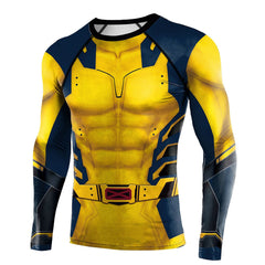 Movie Deadpool & Wolverine (2024) Wolverine James Howlett Long Sleeve Shirt Outfits Cosplay Costume Halloween Carnival Suit