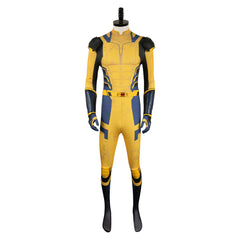 Movie Deadpool & Wolverine (2024) Wolverine Yellow Jumpsuit Set Outfits Cosplay Costume Halloween Carnival Suit 