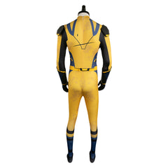 Movie Deadpool & Wolverine (2024) Wolverine Yellow Jumpsuit Set Outfits Cosplay Costume Halloween Carnival Suit 