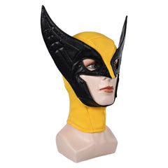 Movie Deadpool & Wolverine (2024) Wolverine Yellow Mask Cosplay Helmet Masquerade Halloween Party Props 