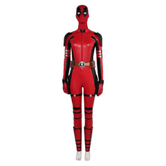 Movie Deadpool & Wolverine (2024) Women Deadpool Jumpsuit Outfits Cosplay Costume Halloween Carnival Suit 