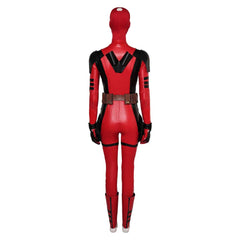 Movie Deadpool & Wolverine (2024) Women Deadpool Jumpsuit Outfits Cosplay Costume Halloween Carnival Suit 