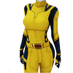 Movie Deadpool & Wolverine (2024) Women Wolverine Jumpsuit Outfits Cosplay Costume Halloween Carnival Suit