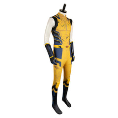 Movie Deadpool & Wolverine (2024)Wolverine Yellow Sleeveless Jumpsuit Outfits Cosplay Costume Halloween Carnival Suit 