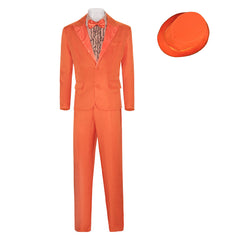 Movie Dumb and Dumber Lloyd Orange Suit Outfits Cosplay Costume Halloween Carnival Suit 