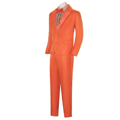 Movie Dumb and Dumber Lloyd Orange Suit Outfits Cosplay Costume Halloween Carnival Suit 