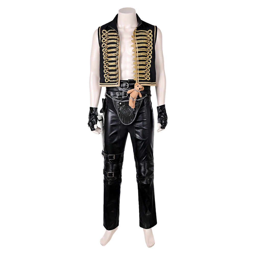 Movie Furiosa: A Mad Max Saga (2024) Dementus Black Outfits Cosplay Costume Halloween Carnival Suit 