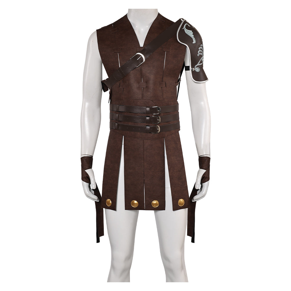 Movie Gladiator Commodus Brown Tunic Outfits Cosplay Costume Halloween Carnival Suit 