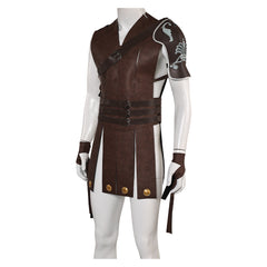 Movie Gladiator Commodus Brown Tunic Outfits Cosplay Costume Halloween Carnival Suit 