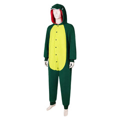 Movie IF (2024) The Man Upstairs Green Dinosaur Sleepwear Jumpsuit ​Outfits Cosplay Costume Halloween Carnival Suit 